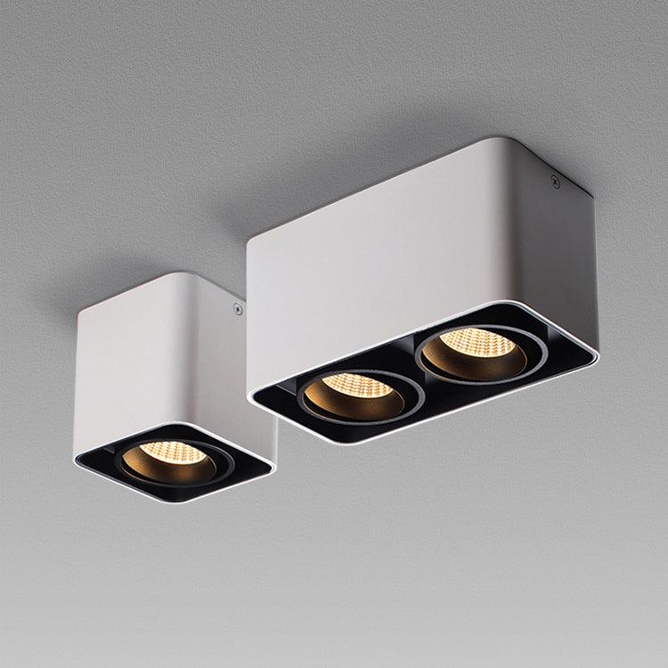 Devely Spotlight Vlakke Plafondmontage Dubbele LED Hoekige Minimalistische