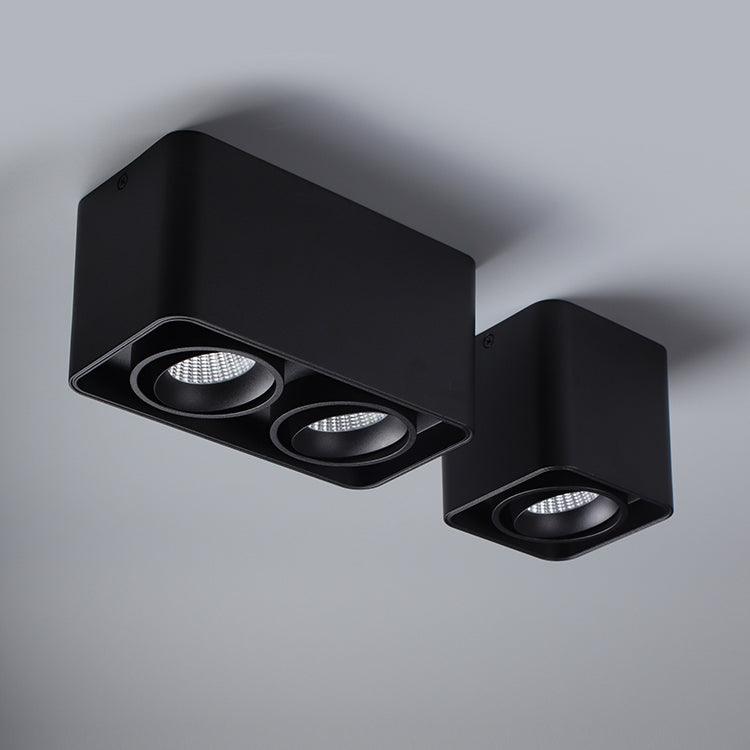 Devely Spotlight Vlakke Plafondmontage Dubbele LED Hoekige Minimalistische