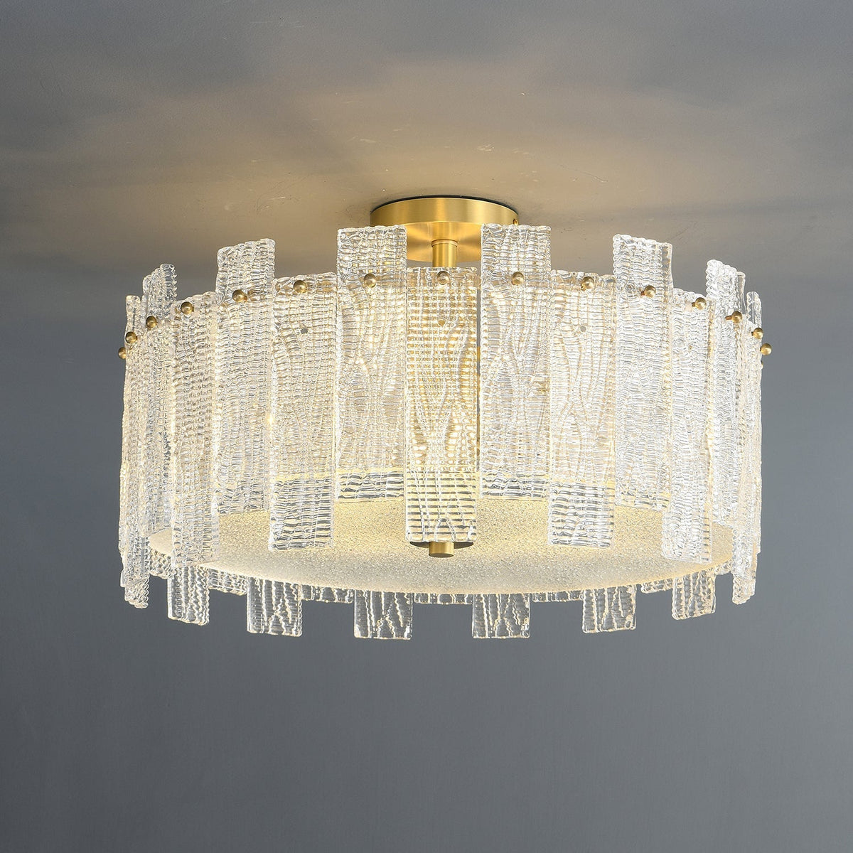 Symiror Postmodern Luxe messing glas plafondlamp