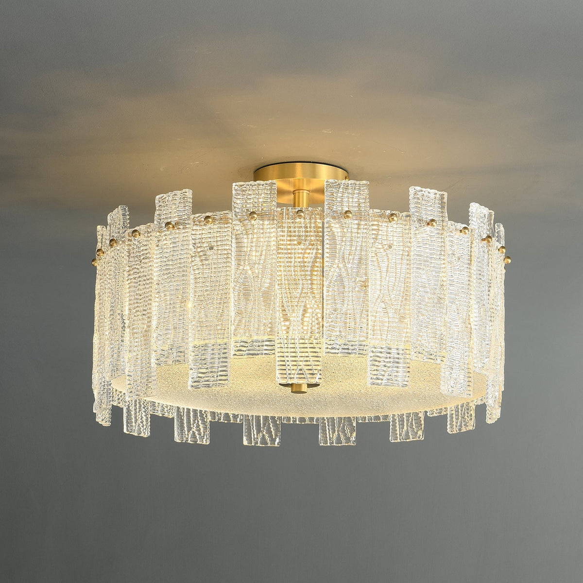 Symiror Postmodern Luxe messing glas plafondlamp