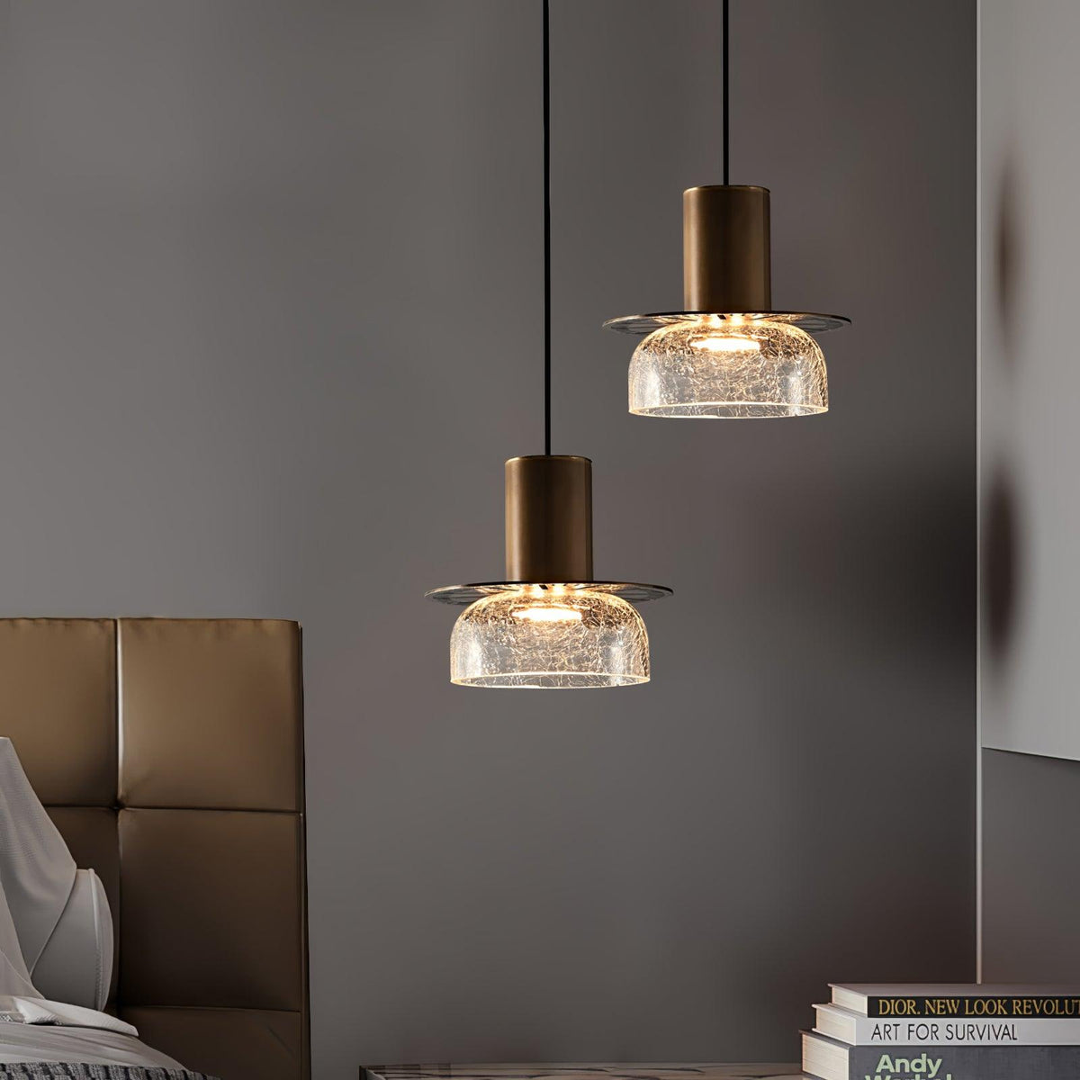Glacier Crackle glas hanglamp