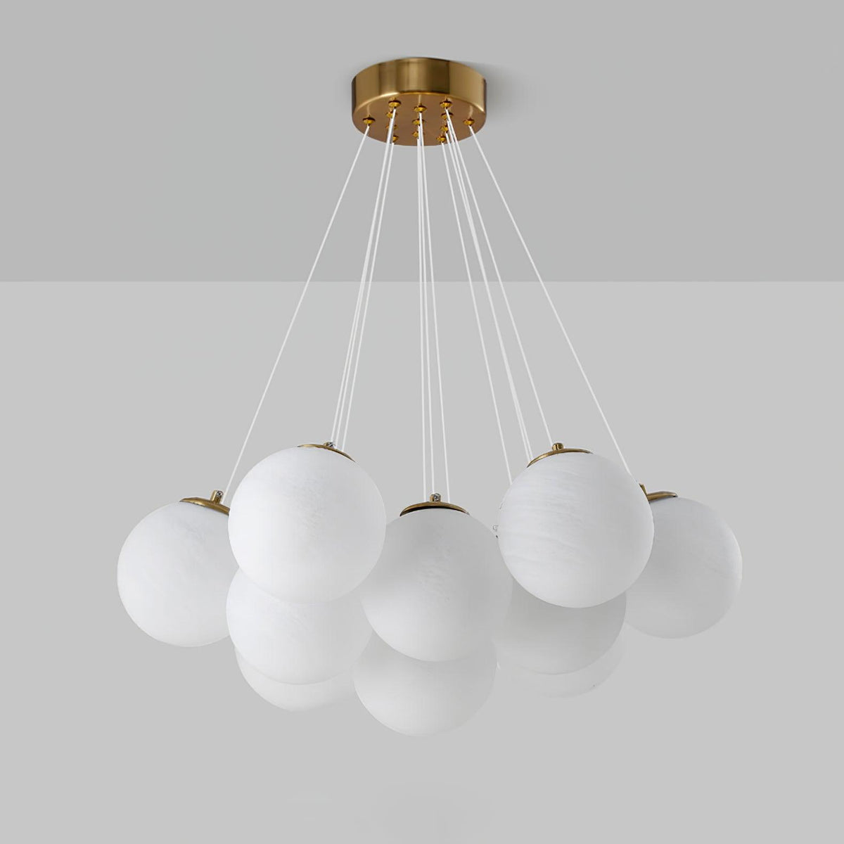 Celalissa Kroonluchter met Glascluster en Matglas