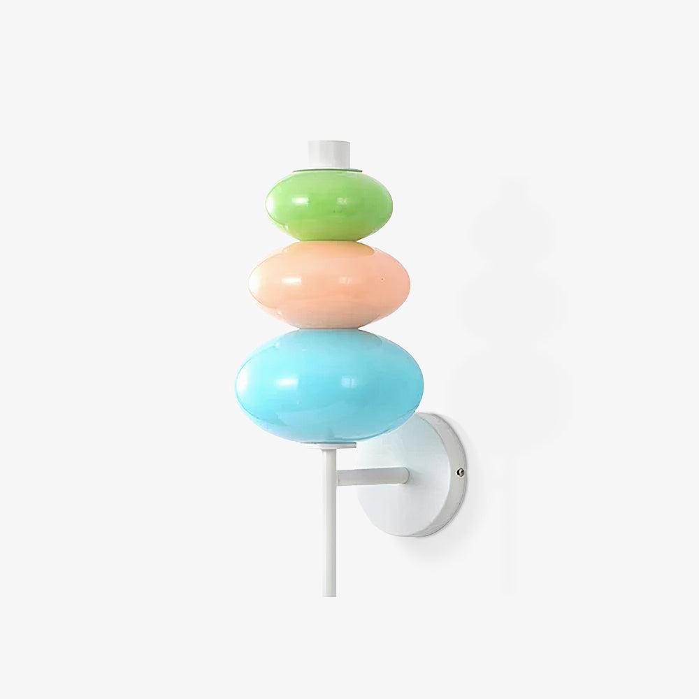 Kiezelvorm modern Glas Wandlamp