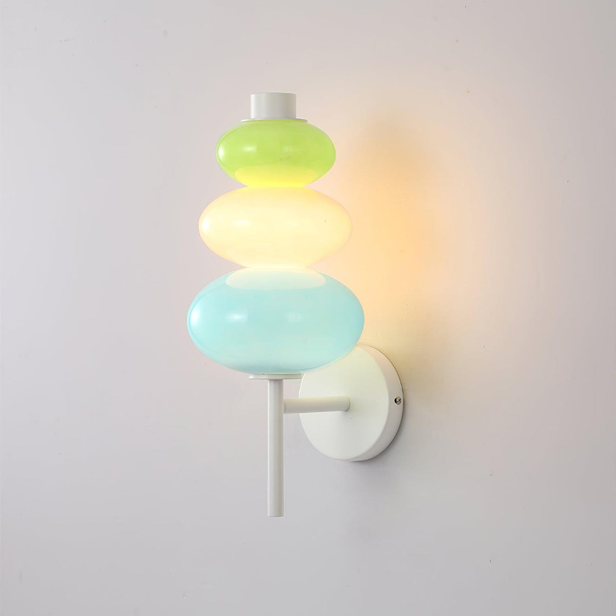 Kiezelvorm modern Glas Wandlamp