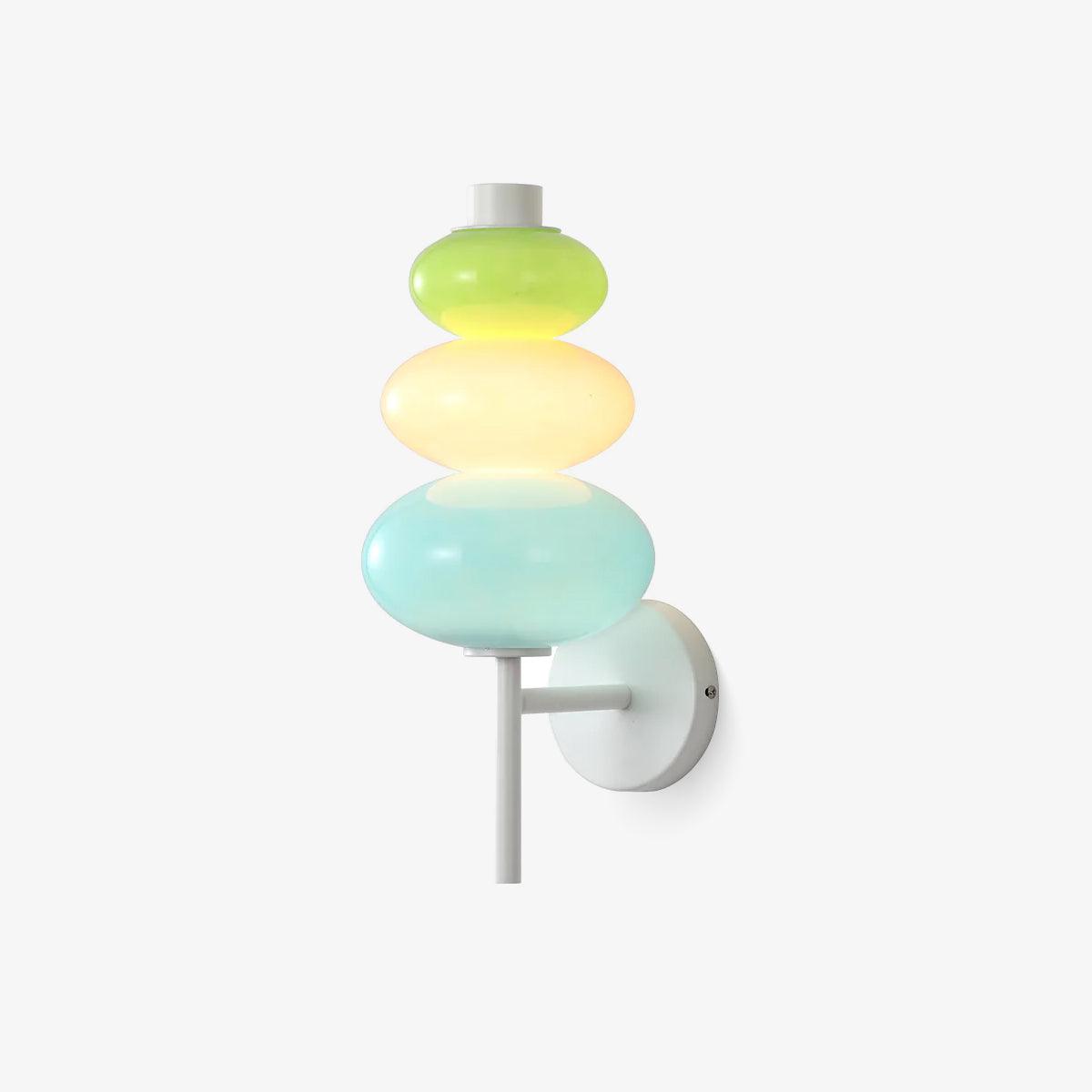 Kiezelvorm modern Glas Wandlamp