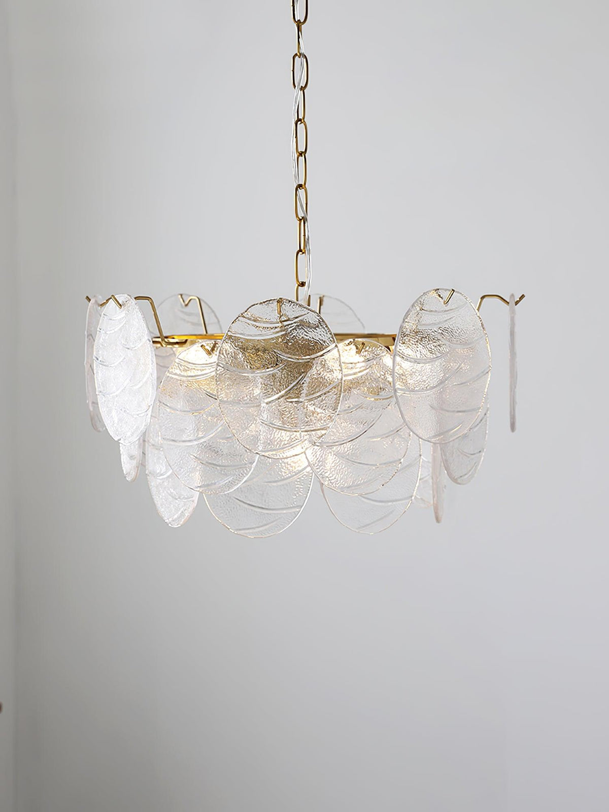 Eirenian Kroonluchter glas Disc Goud