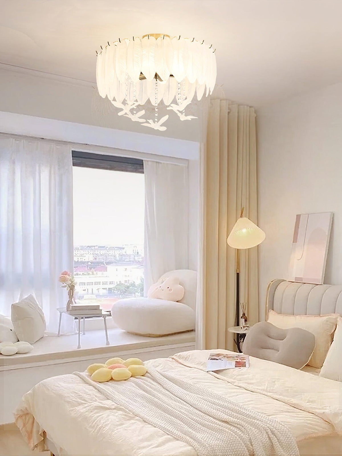 Eiriselle plafondlamp glasveer vogel elegant