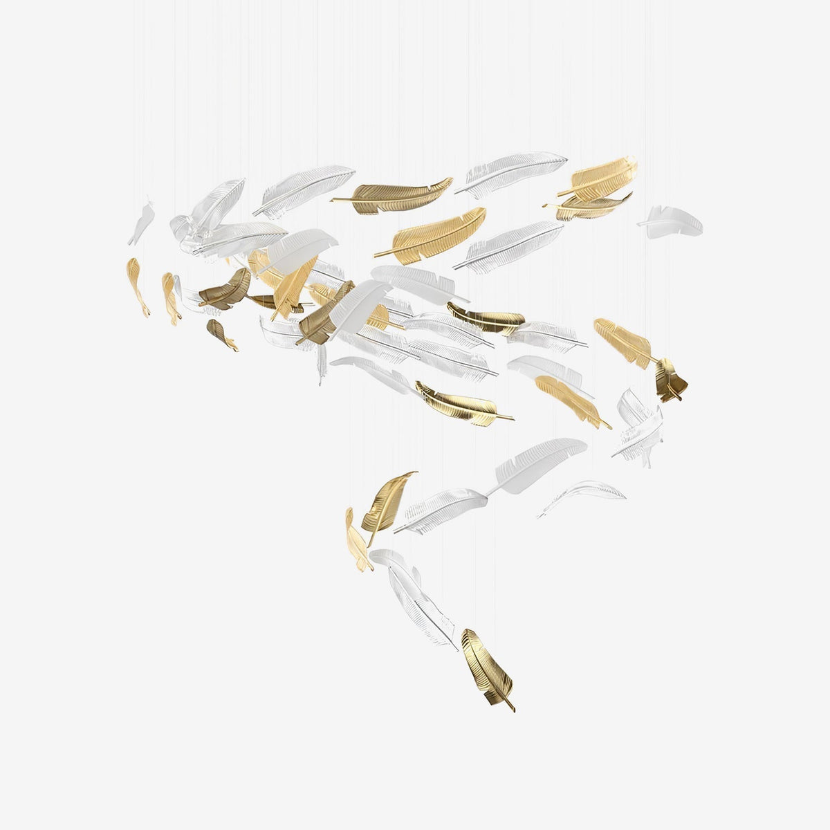 Aetherial glas Leaf Kroonluchter