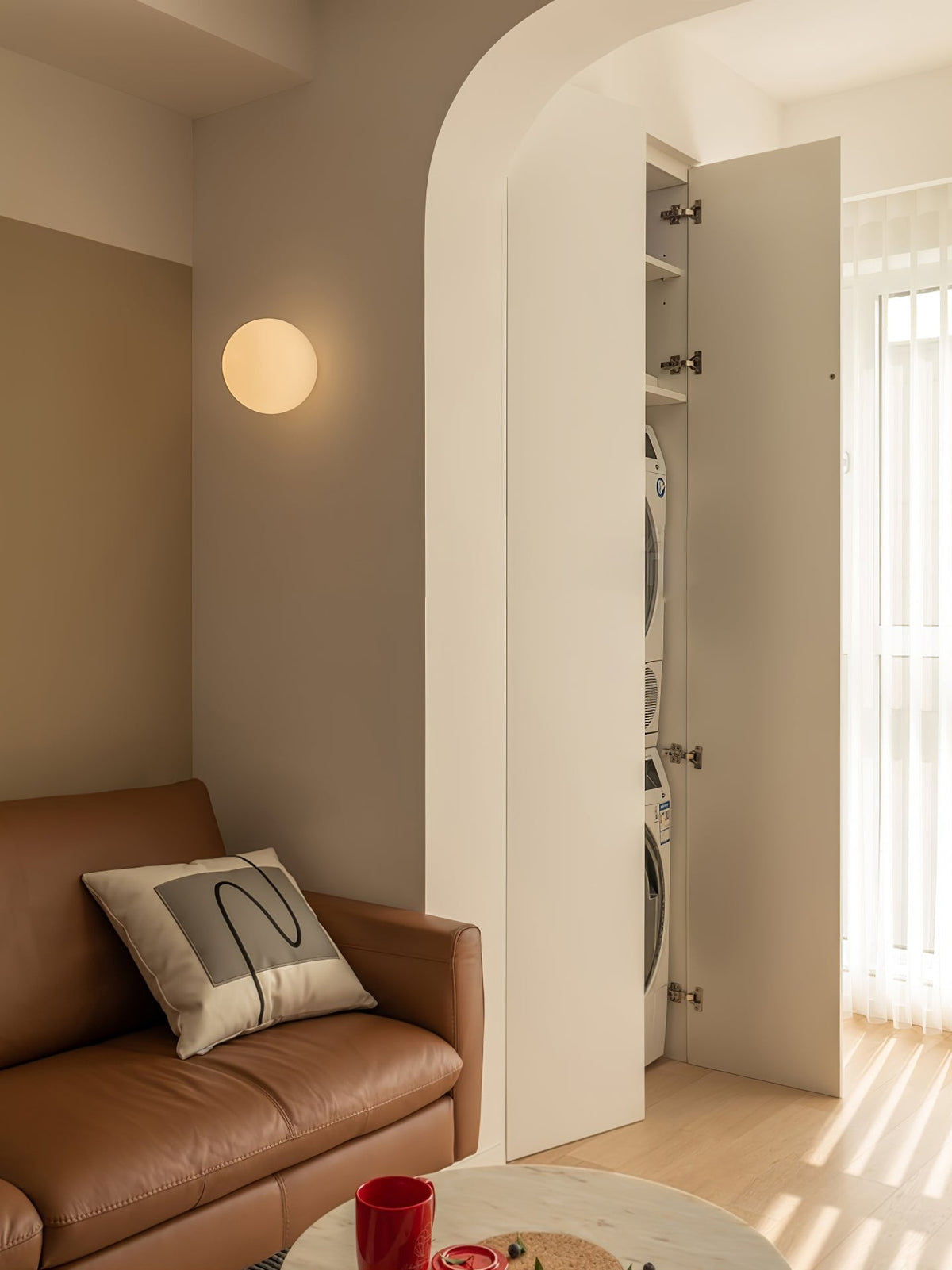 Celorira Moderne minimalistische mini-orb wandlamp van glas