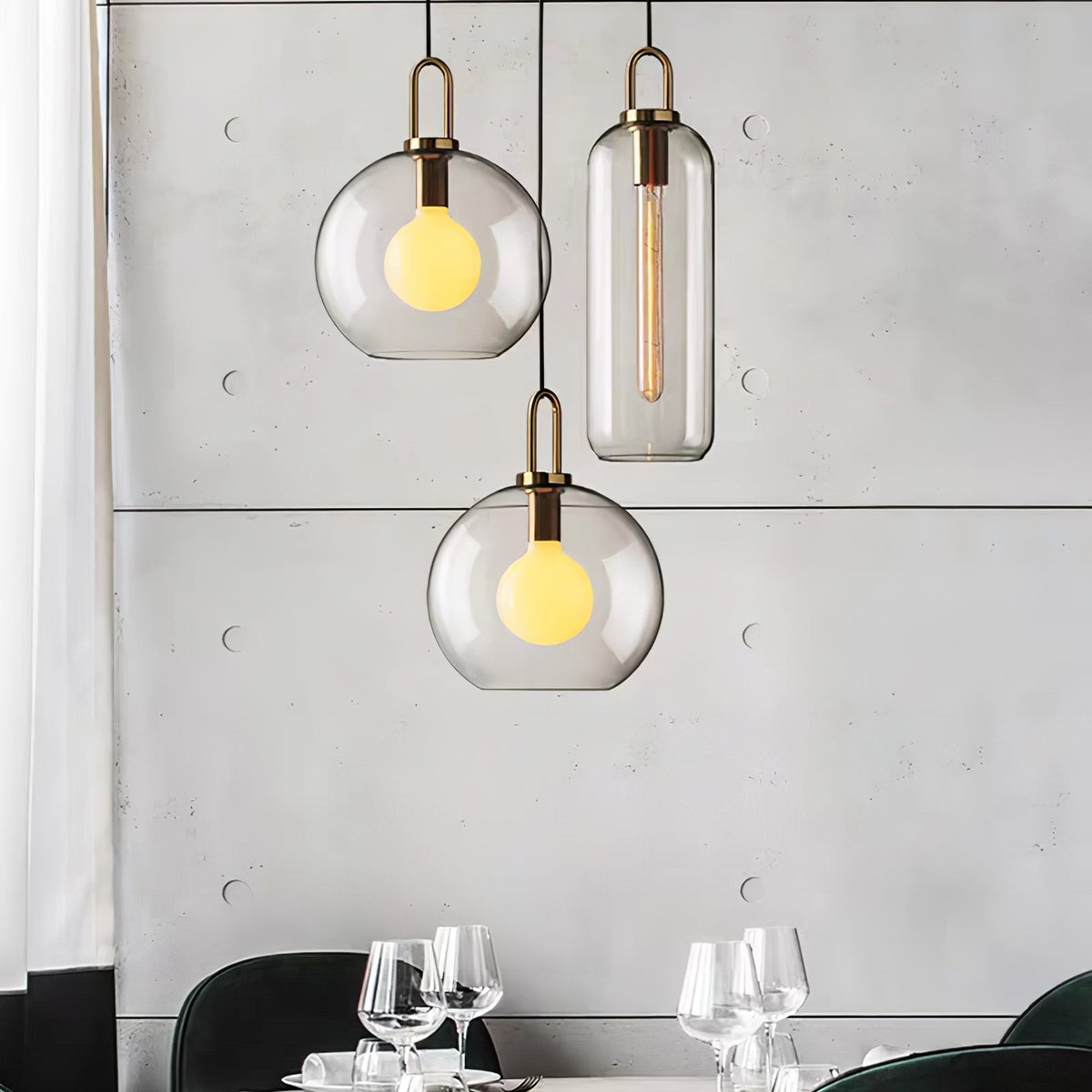 Eirisina hanglamp Pendulum met glazen kap