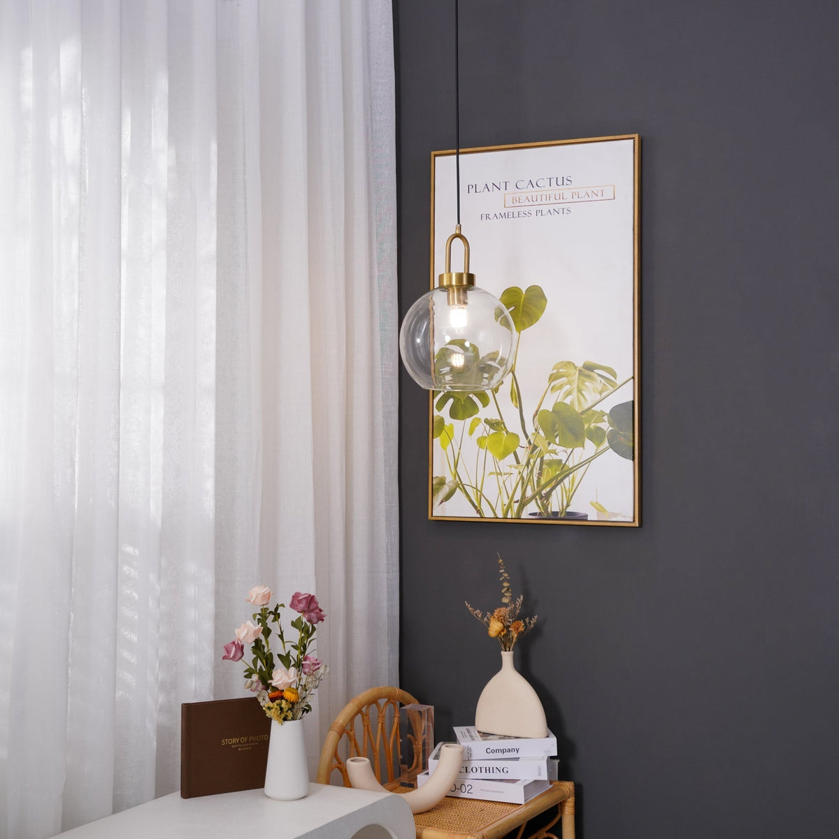 Eirisina hanglamp Pendulum met glazen kap