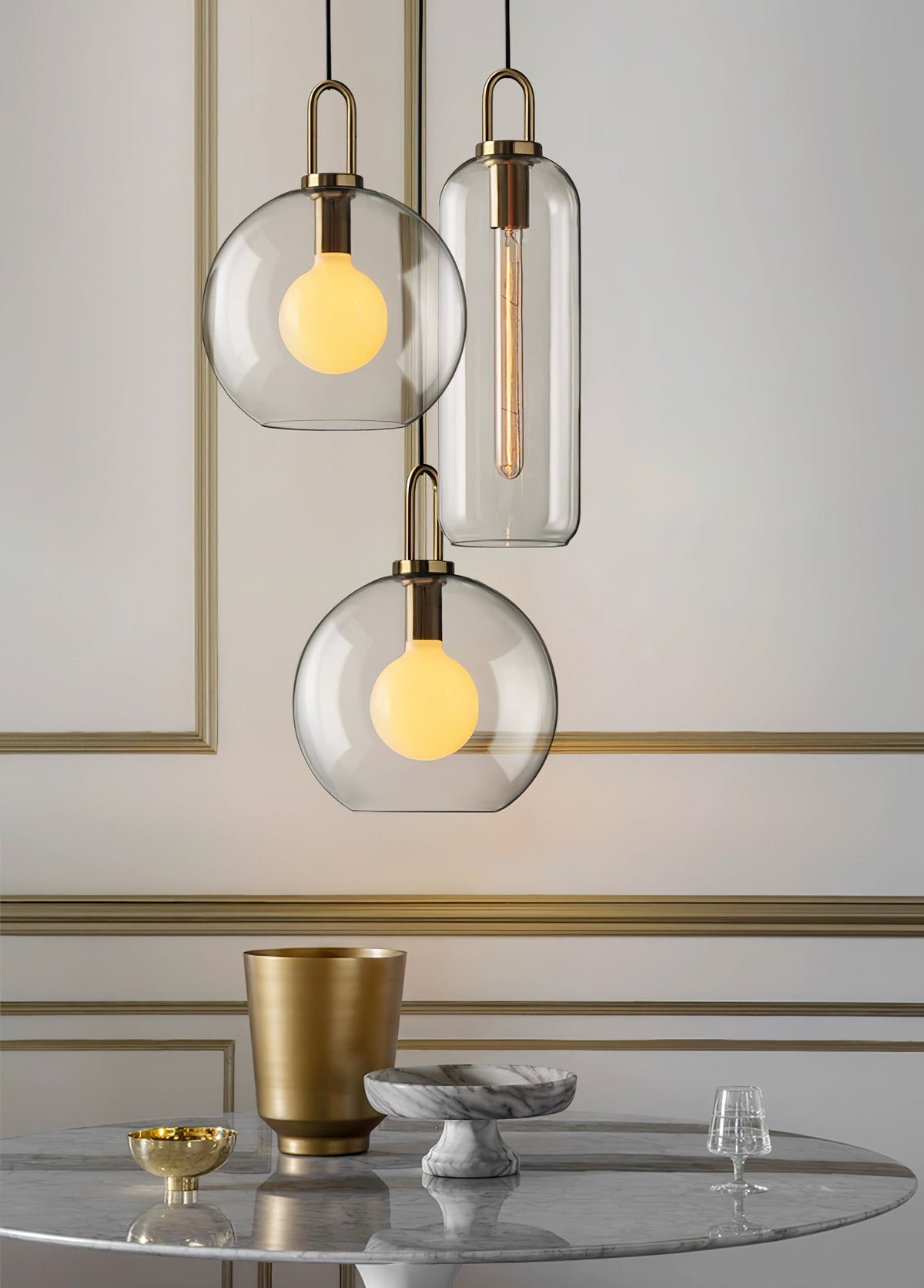 Sevelo hanglamp met matglas verstelbare ophanglengte