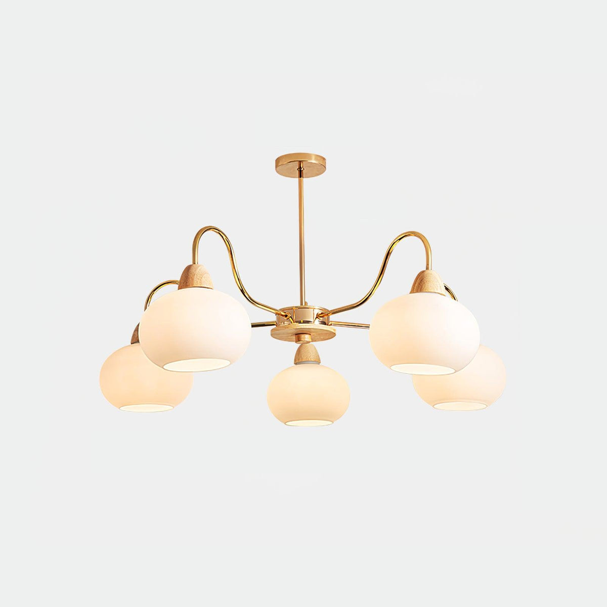 Zevena kroonluchter met glas