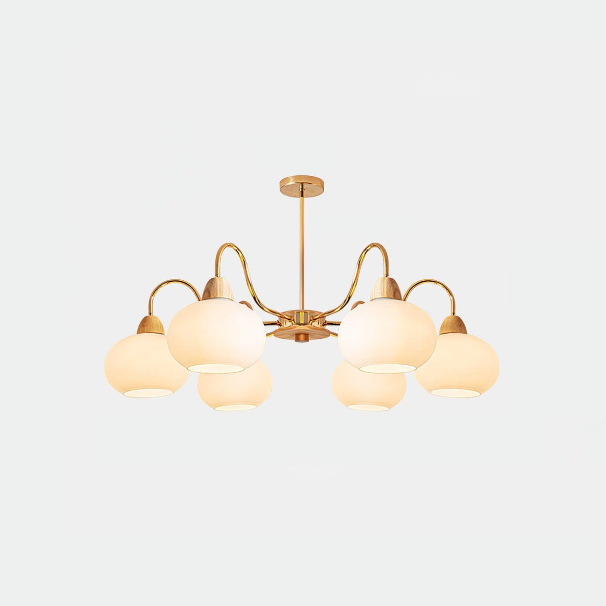 Zevena kroonluchter met glas