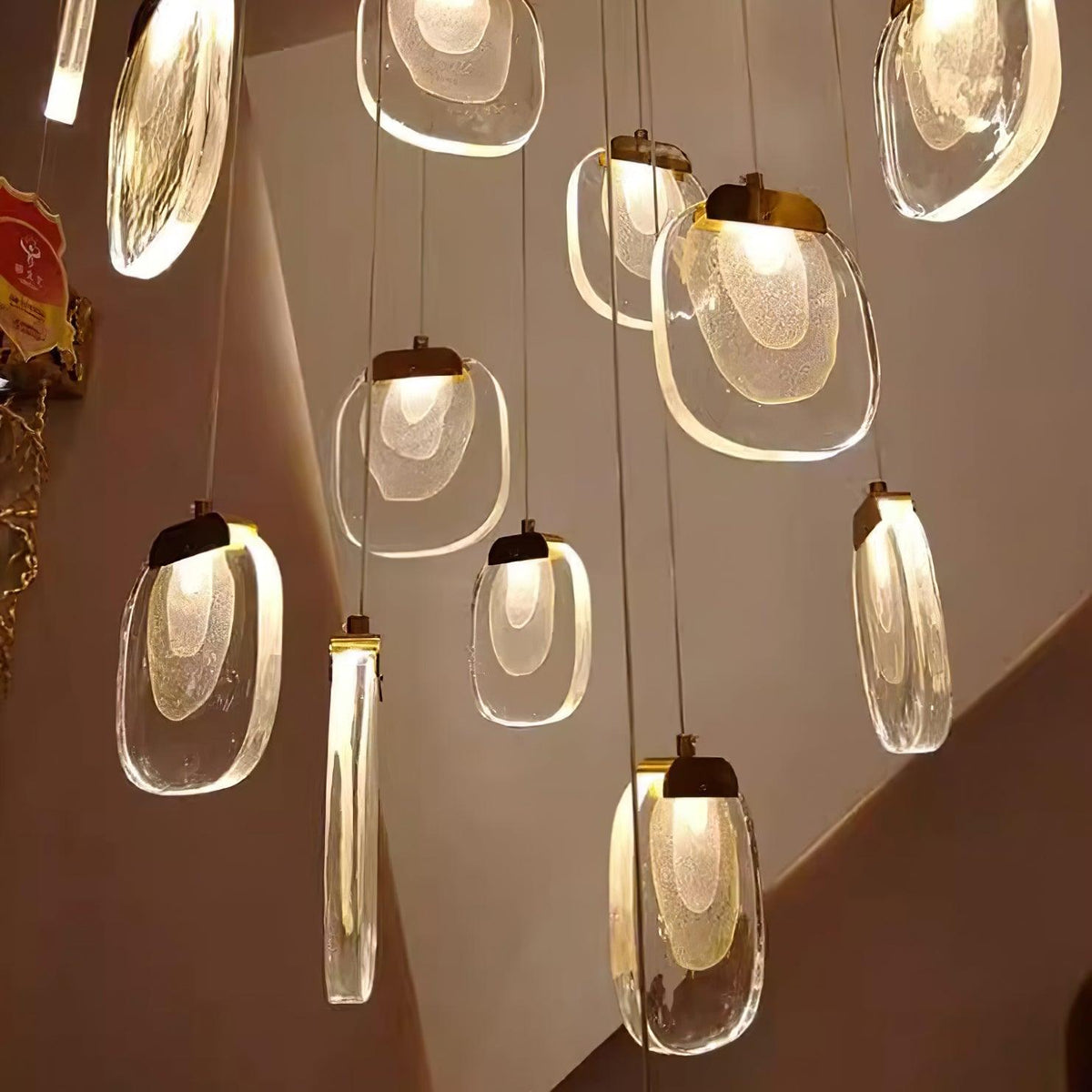 Avesia Minimalistische hanglamp van glas met Trede