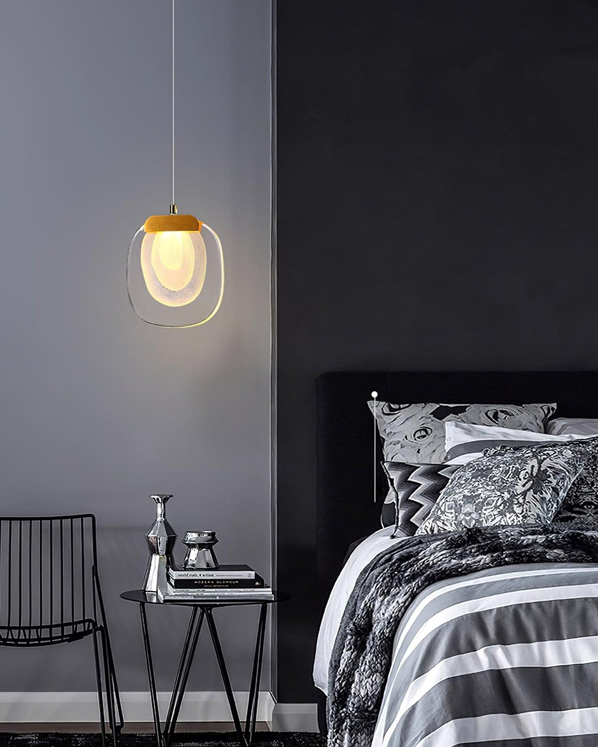Avesia Minimalistische hanglamp van glas met Trede