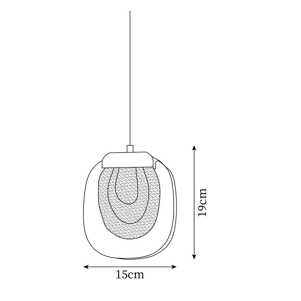 Avesia Minimalistische hanglamp van glas met Trede