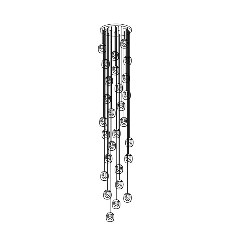Avesia Minimalistische hanglamp van glas met Trede
