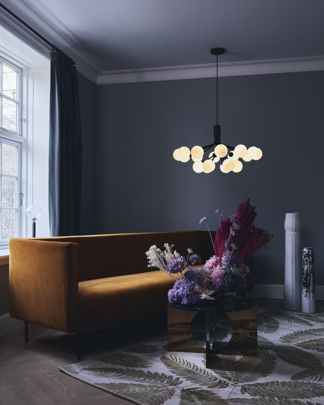 Eirelelle Hanglamp Glas cluster van glazen bollen Messing