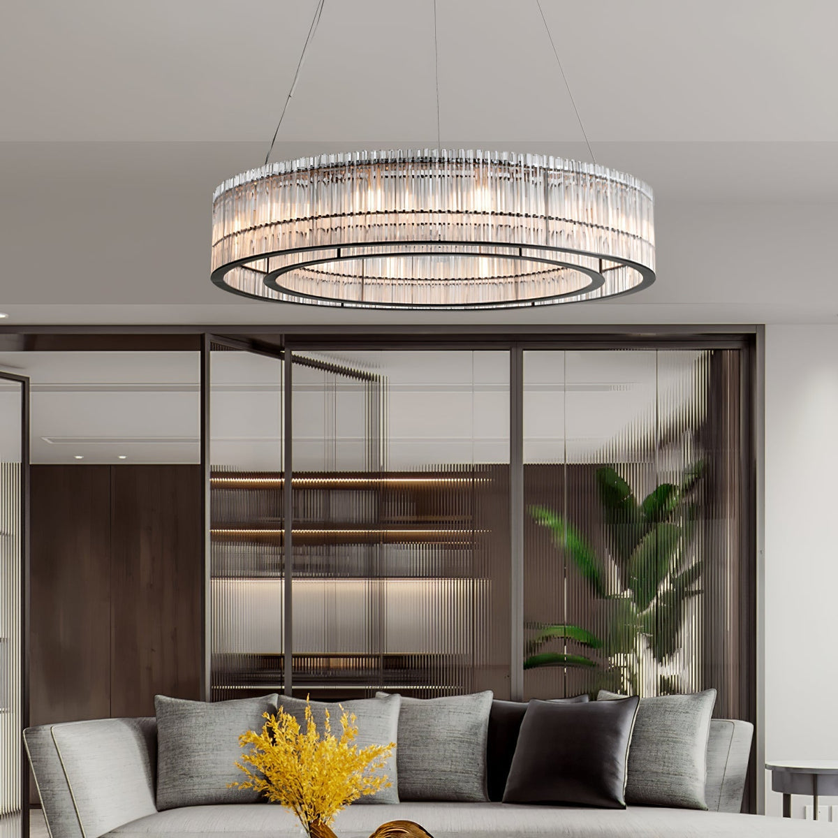 Celivia Moderne hanglamp van glasbuisring