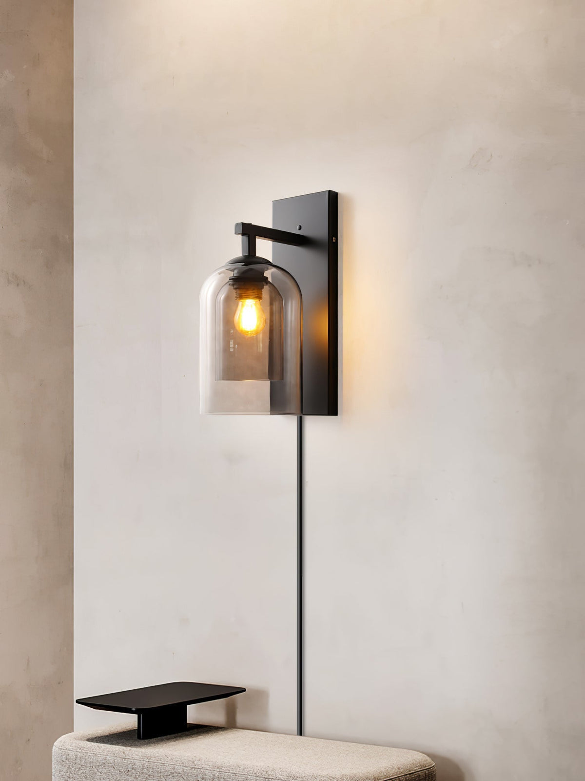 Celerira Noordse kunst Tubular wandlamp met stekker van glas