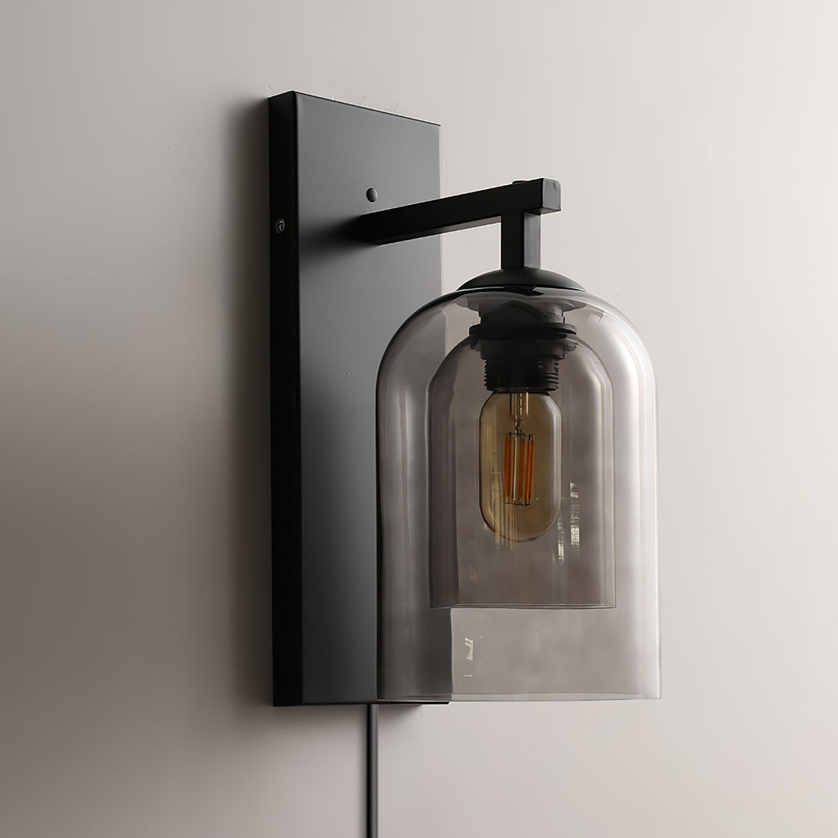 Celerira Noordse kunst Tubular wandlamp met stekker van glas