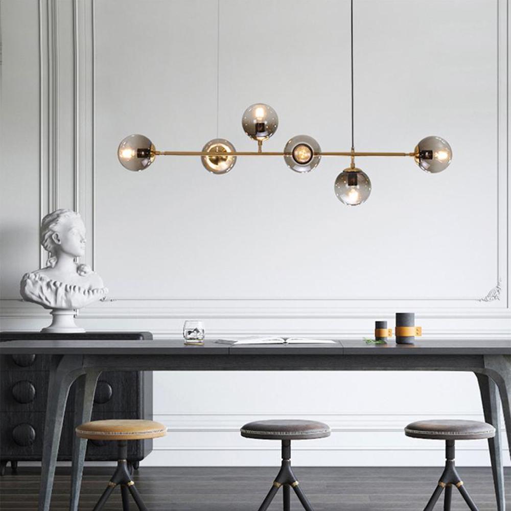 Yorvin hanglamp orb messing glas voor woonkamer