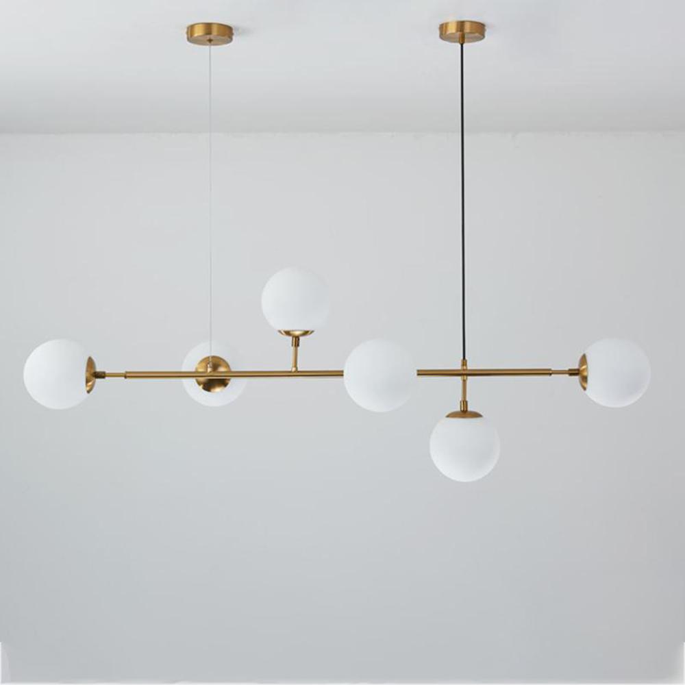 Yorvin hanglamp orb messing glas voor woonkamer