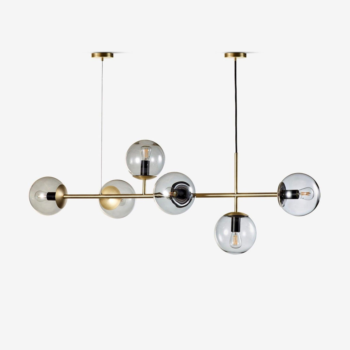 Yorvin hanglamp orb messing glas voor woonkamer