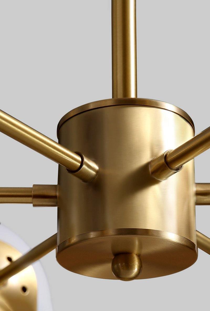 Eshlen kroonluchter van glas messing opalglas