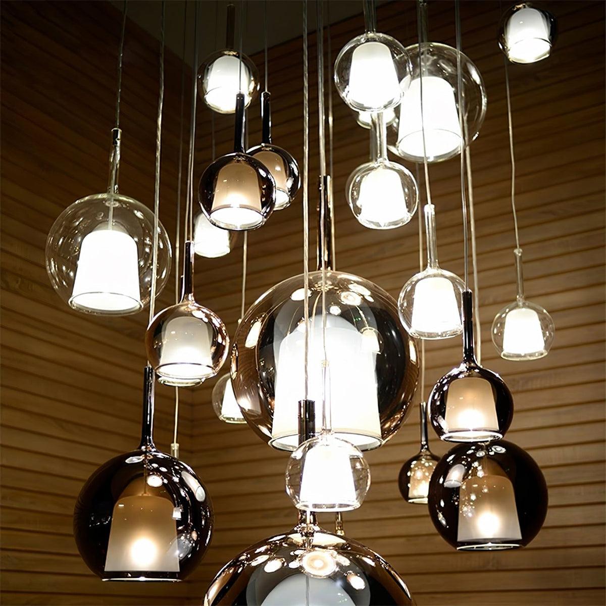Lioranira hanglamp rookglas rond