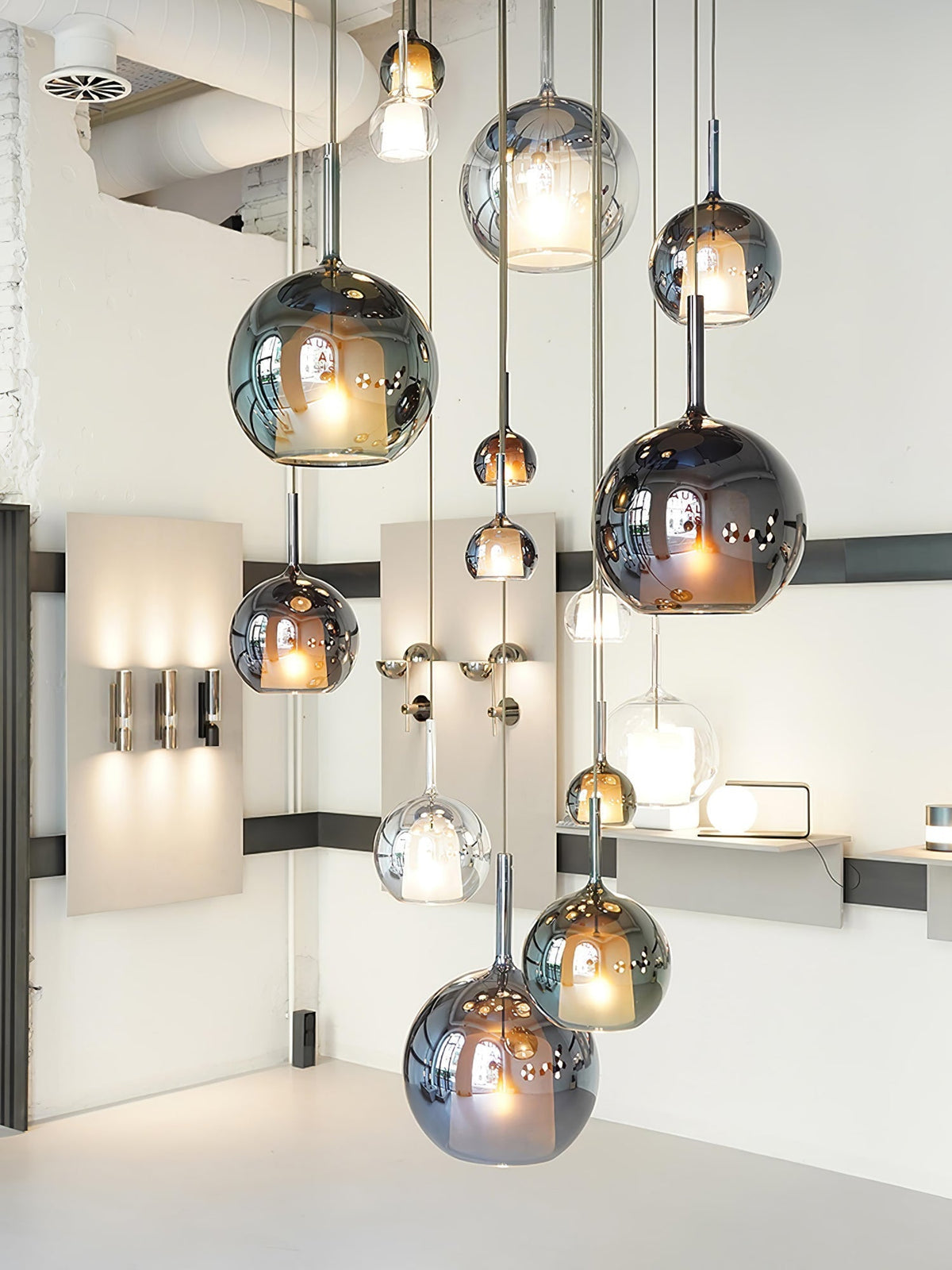 Lioranira hanglamp rookglas rond