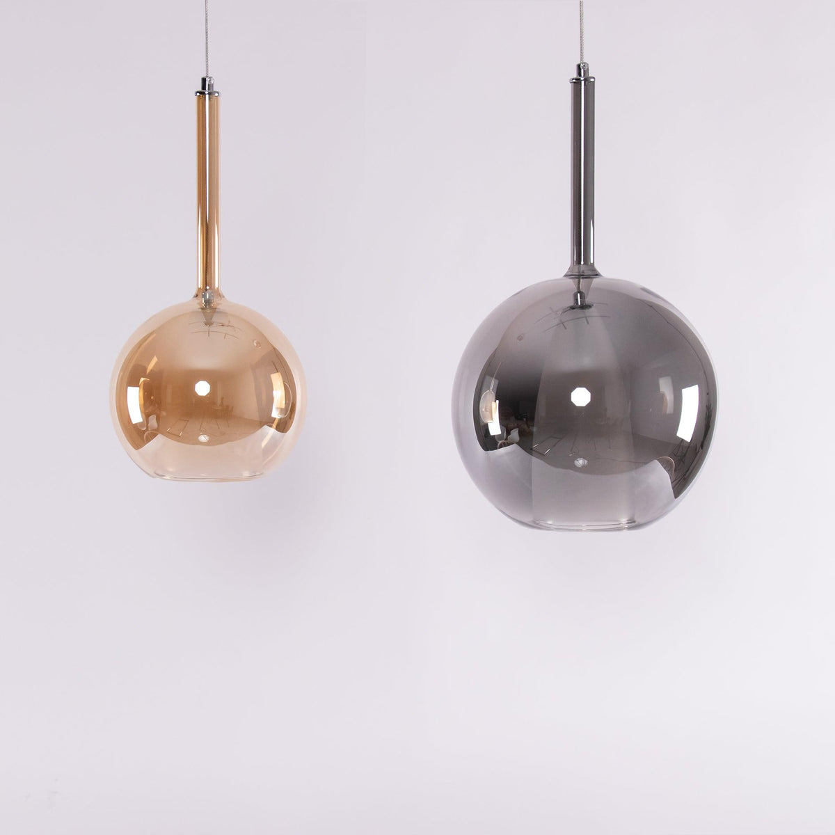 Lioranira hanglamp rookglas rond