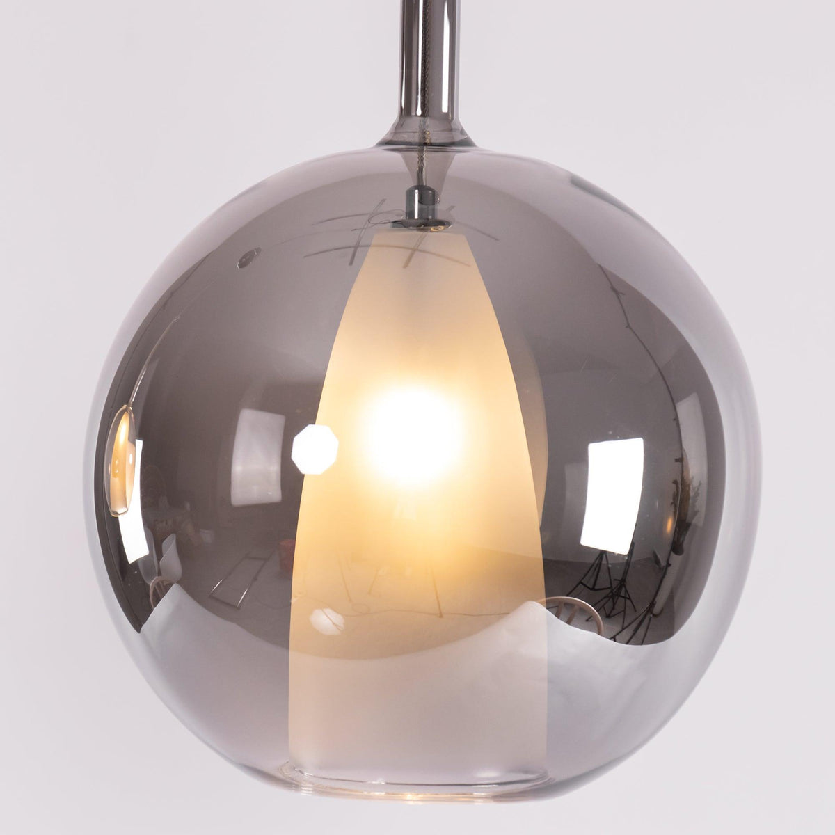 Lioranira hanglamp rookglas rond