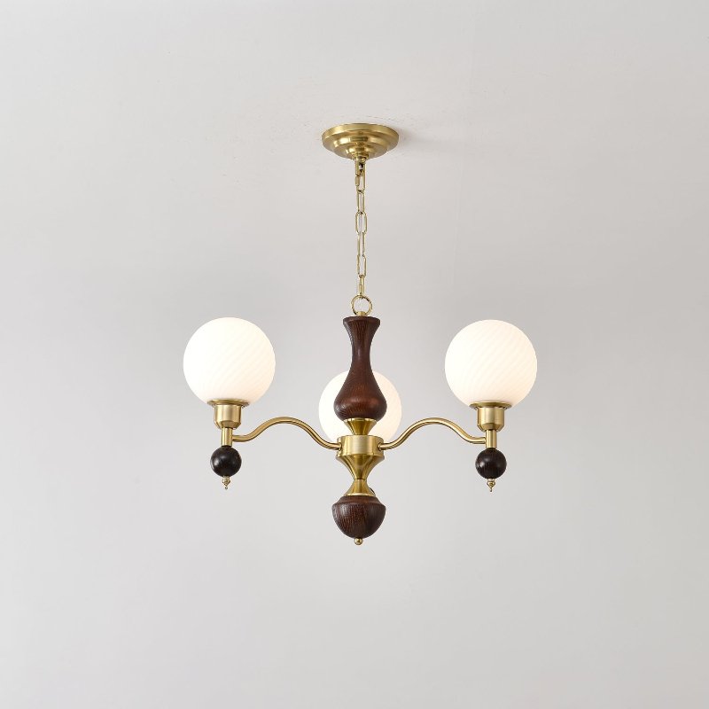Evelynne bollen Orb Houten Kroonluchter