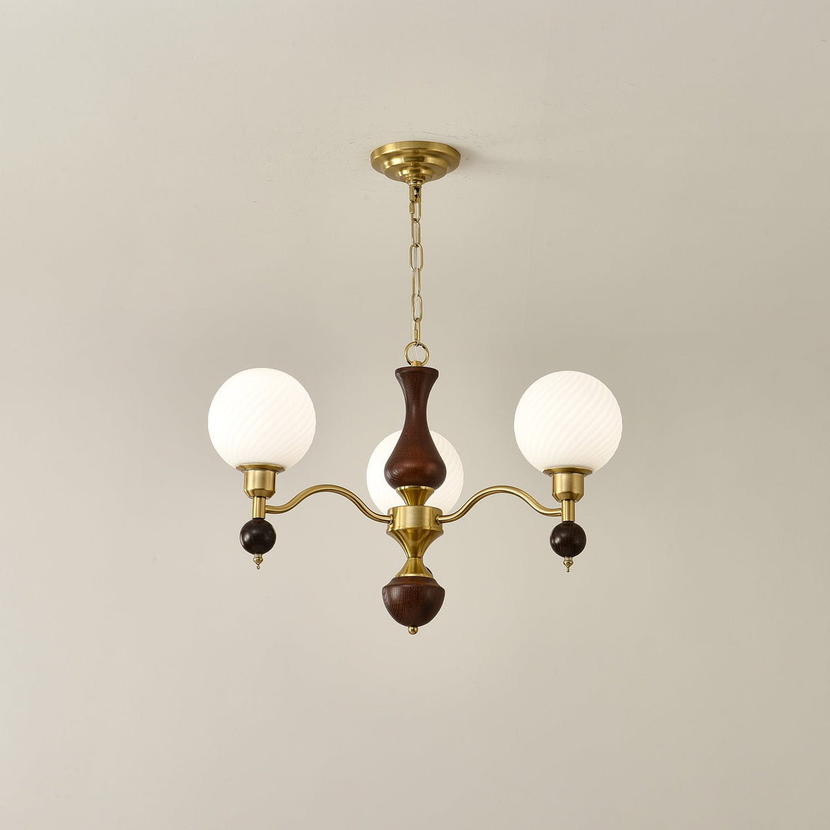 Evelynne bollen Orb Houten Kroonluchter