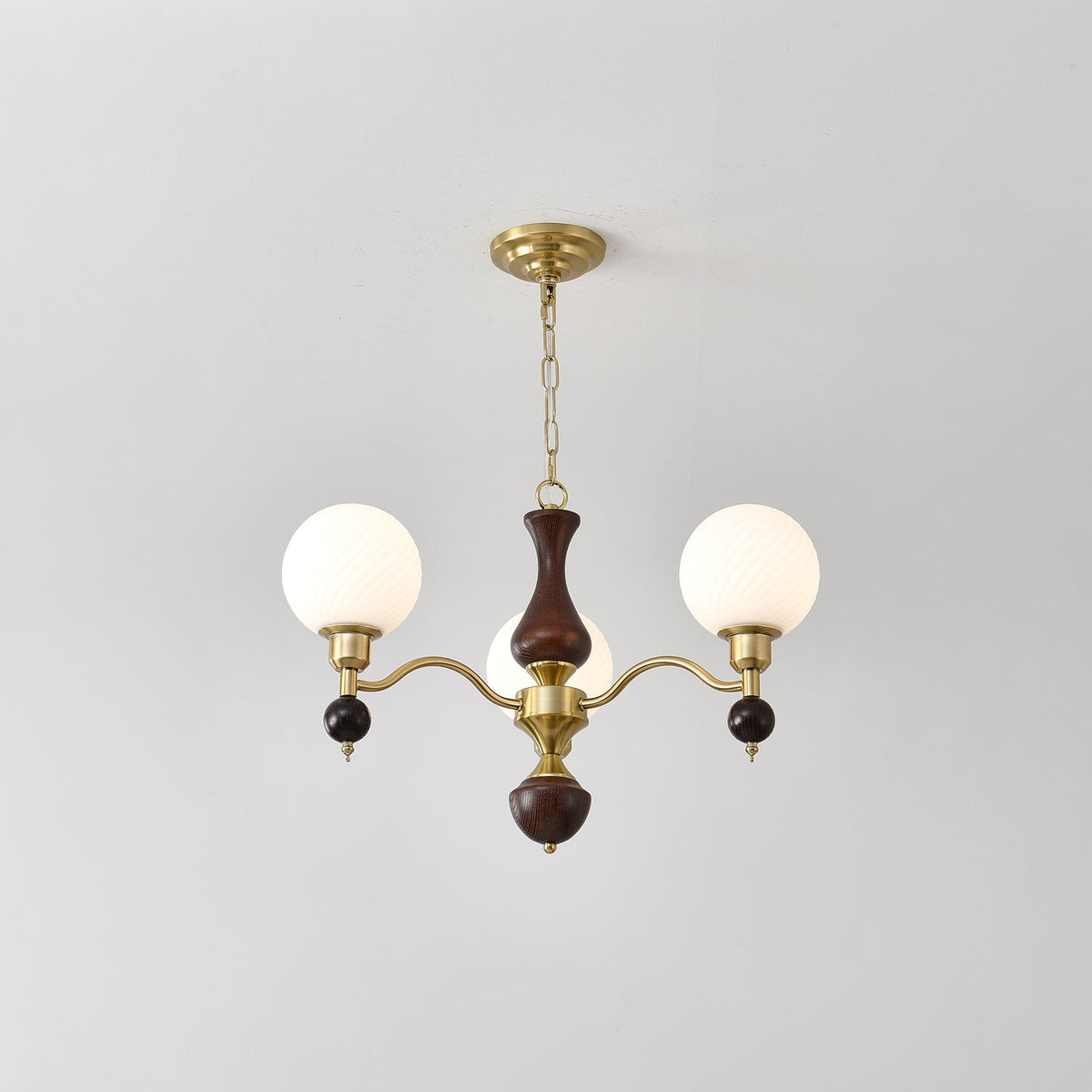 Evelynne bollen Orb Houten Kroonluchter