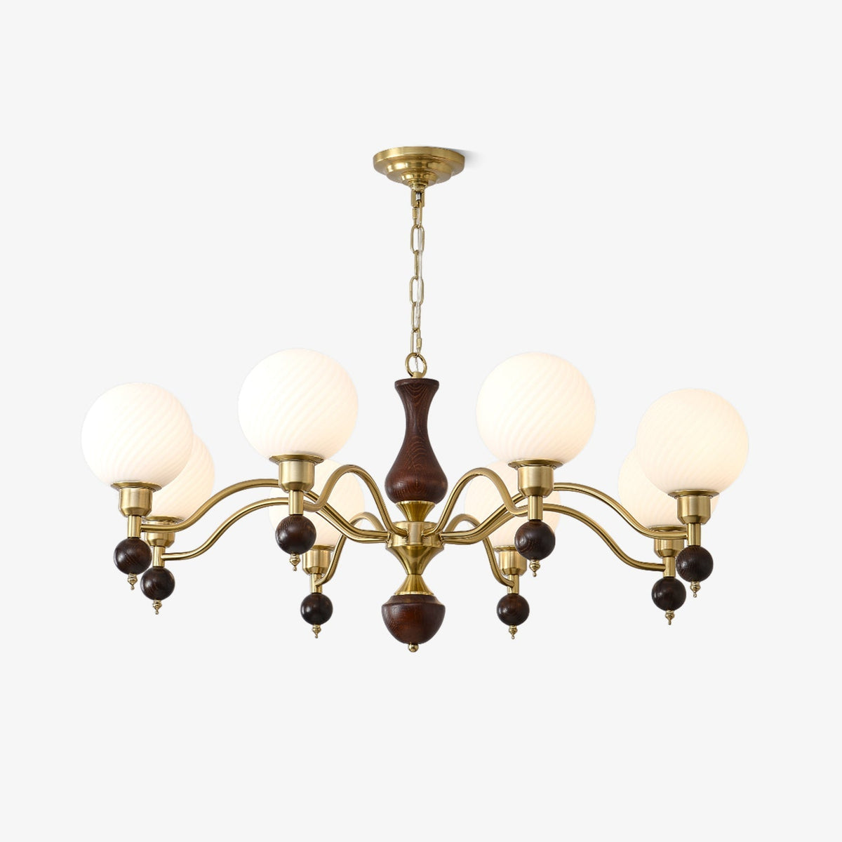 Evelynne bollen Orb Houten Kroonluchter
