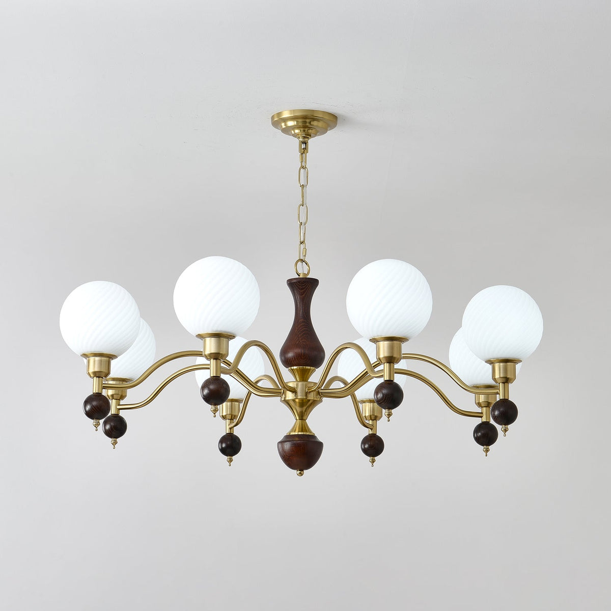 Evelynne bollen Orb Houten Kroonluchter