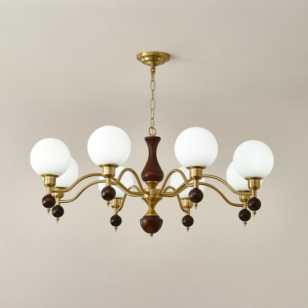 Evelynne bollen Orb Houten Kroonluchter