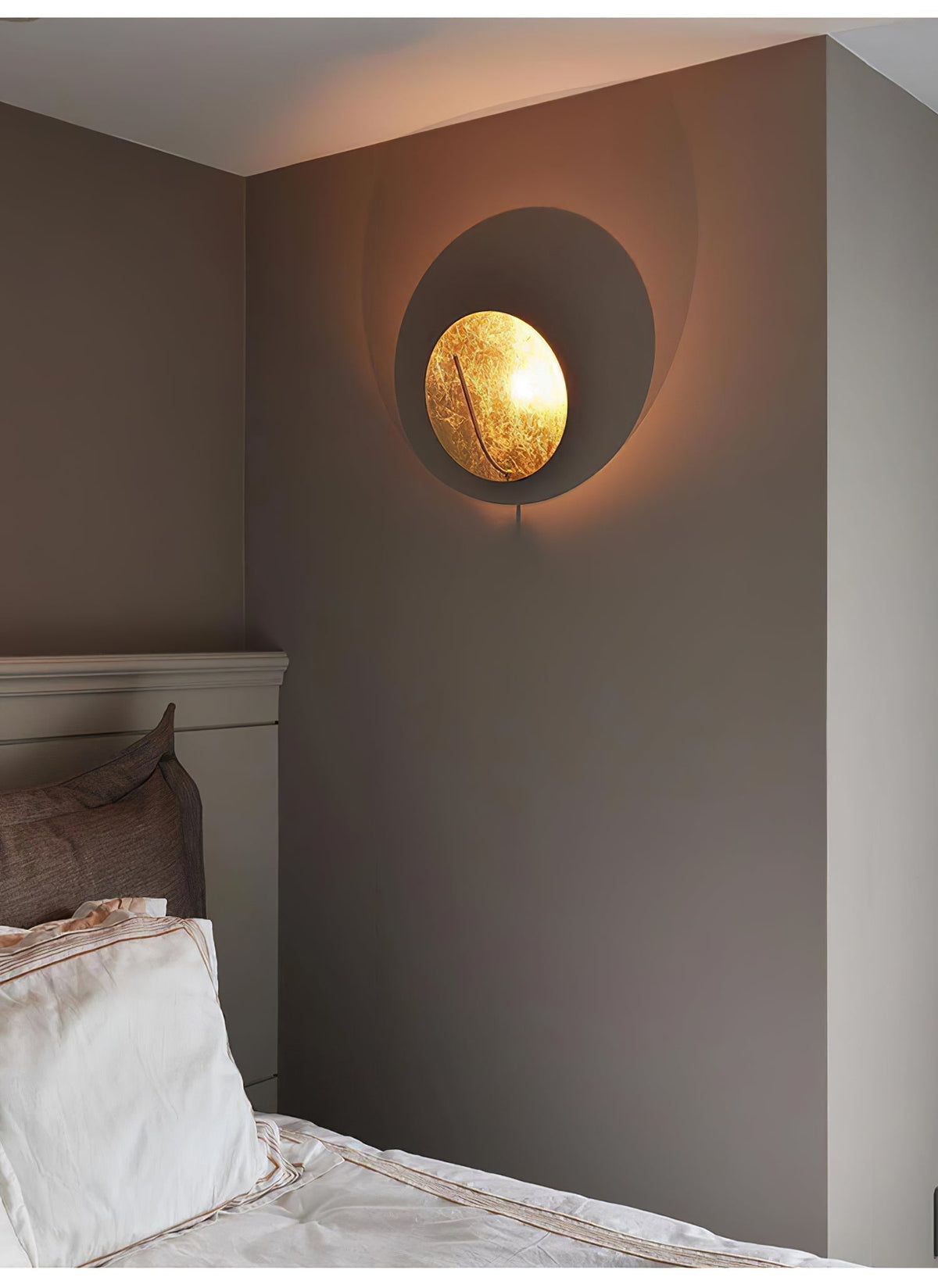 Noctarion Golden Aura wandlamp goudkleurig