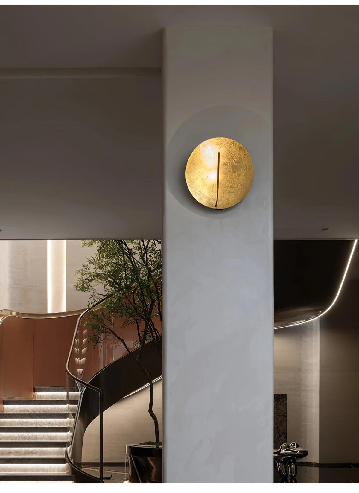Noctarion Golden Aura wandlamp goudkleurig