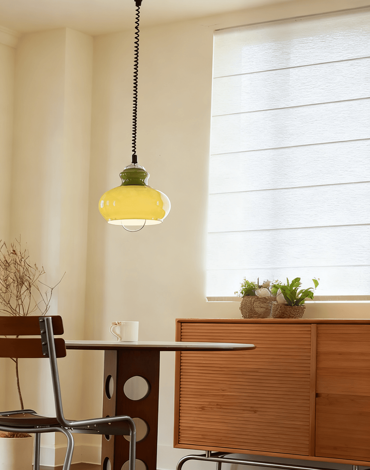 Amber Coil glas hanglamp