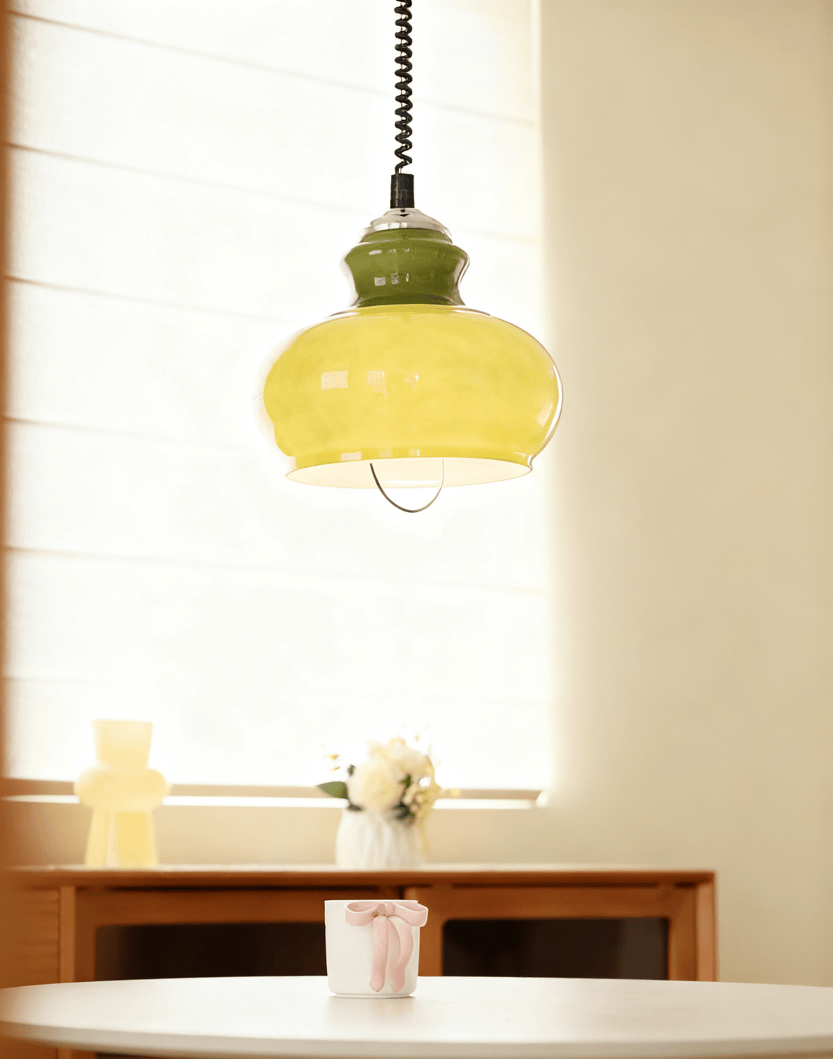 Amber Coil glas hanglamp