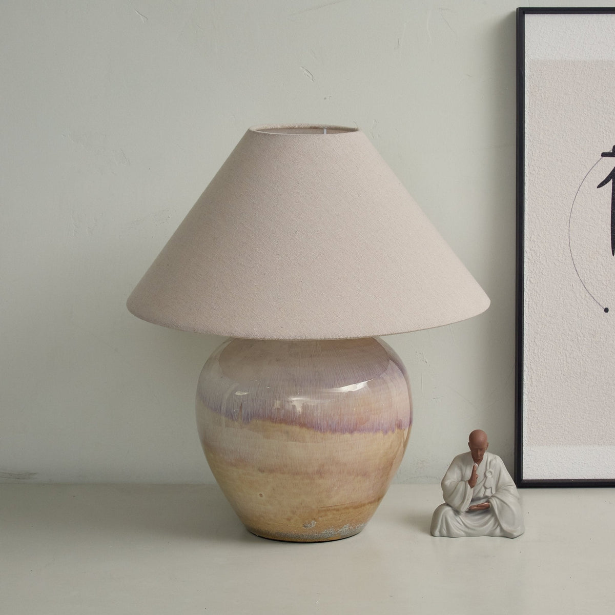 Gradient Hued keramische Jar tafellamp