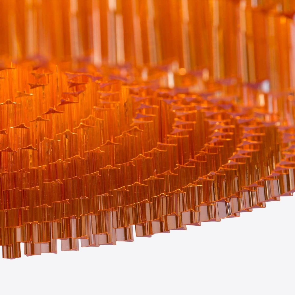 Maren Kroonluchter Tromvormig Amberkleurig glas