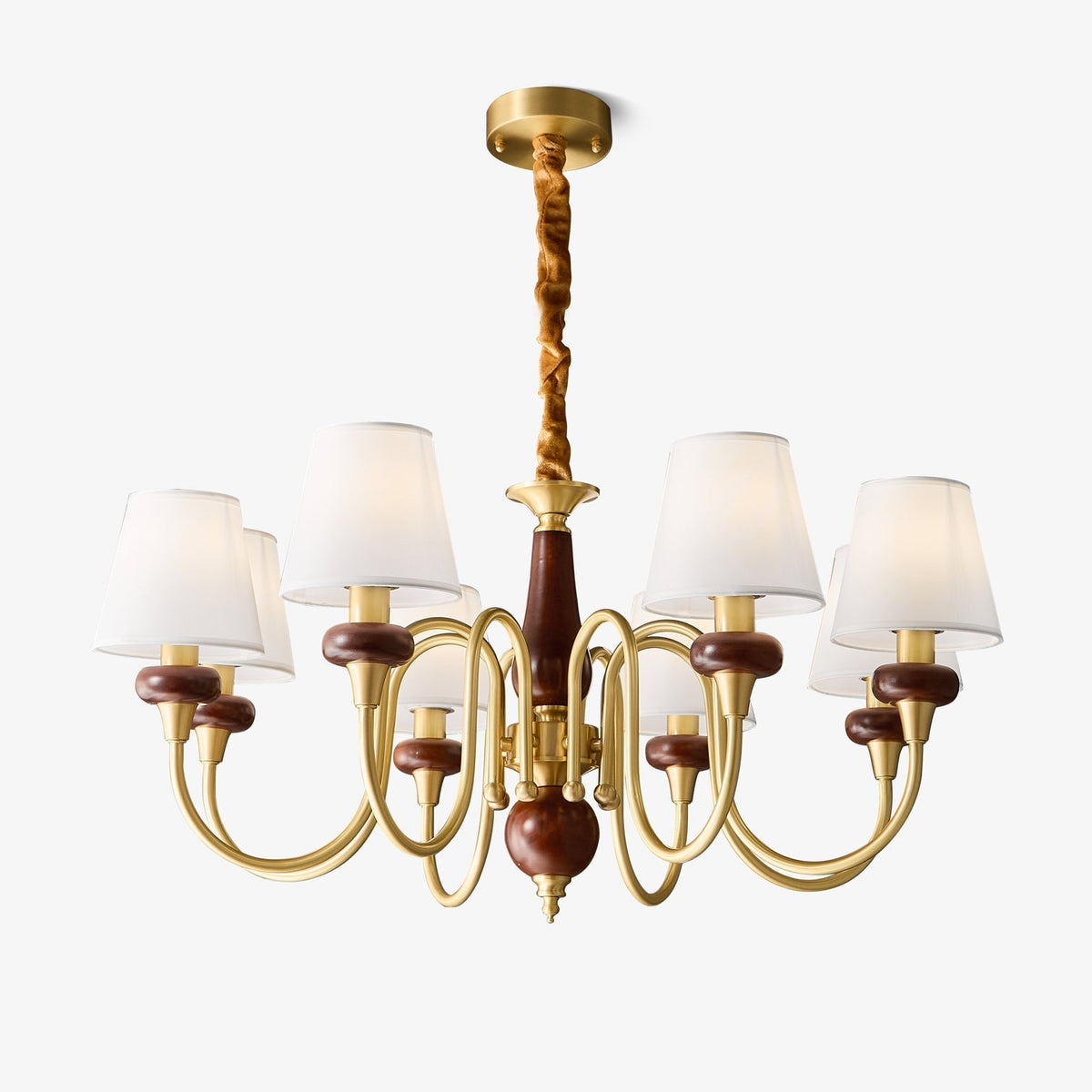 Zovena klassiek elegantie Vintage Stoffen Hout Kroonluchter