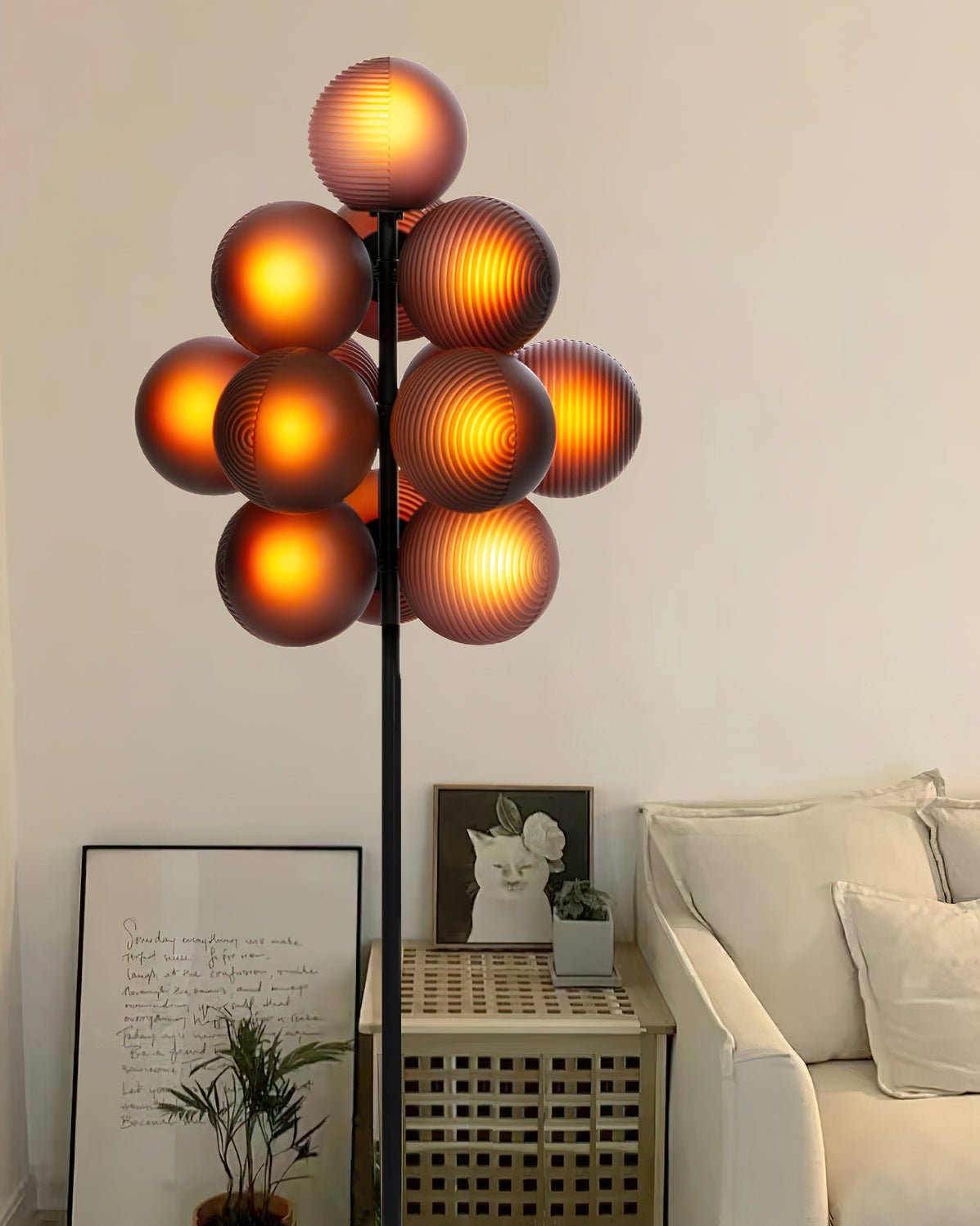 Nyrain glaskunst vloerlamp