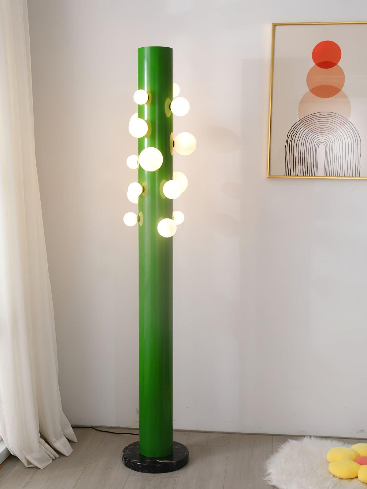 Ortaliel vloerlamp met groen marmer