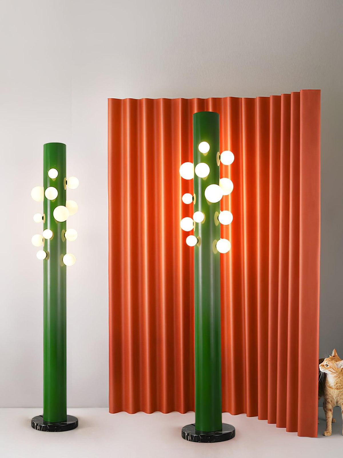 Ortaliel vloerlamp met groen marmer